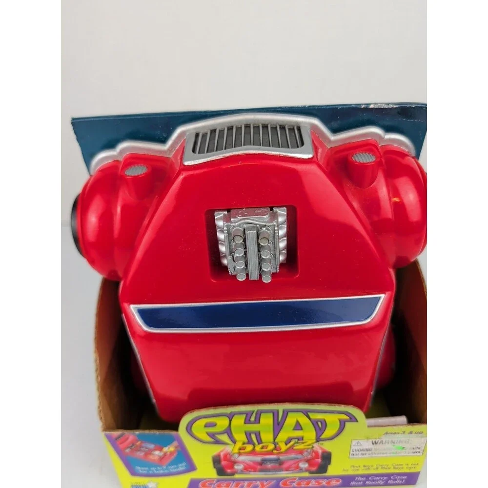 Vintage 2003 Phat Boyz RARE Red Carrying Case Holds 9 Diecast Cars Toys
